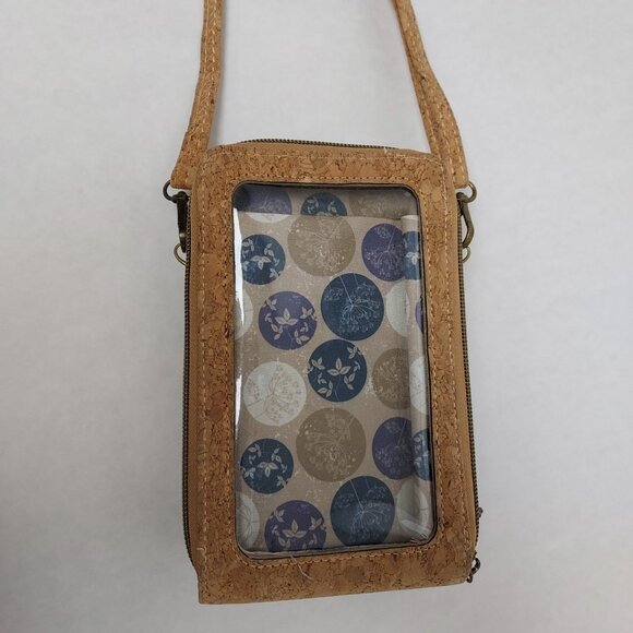 Cork Crossbody Bag Women Small Unique Purse 3 Zip Pockets Phone Case Travel Boho - Picture 6 of 16